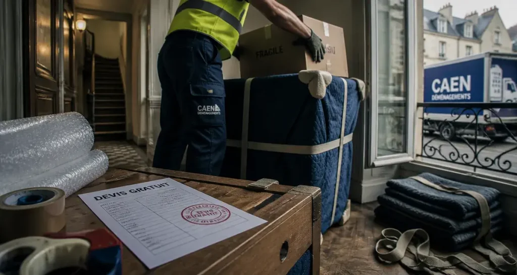 Déménagement Caen : devis gratuit, monte-meubles et garanties à vérifier