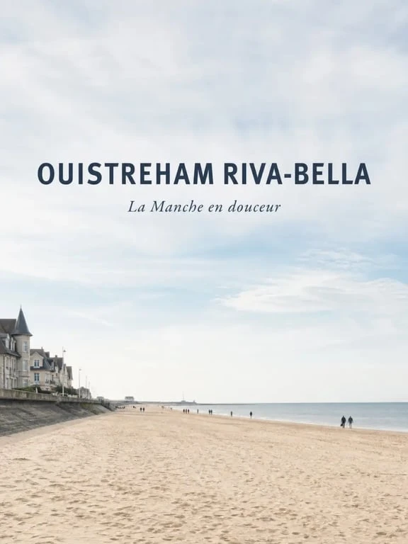 Plage proche de Caen à Ouistreham Riva-Bella, vue large de la plage normande