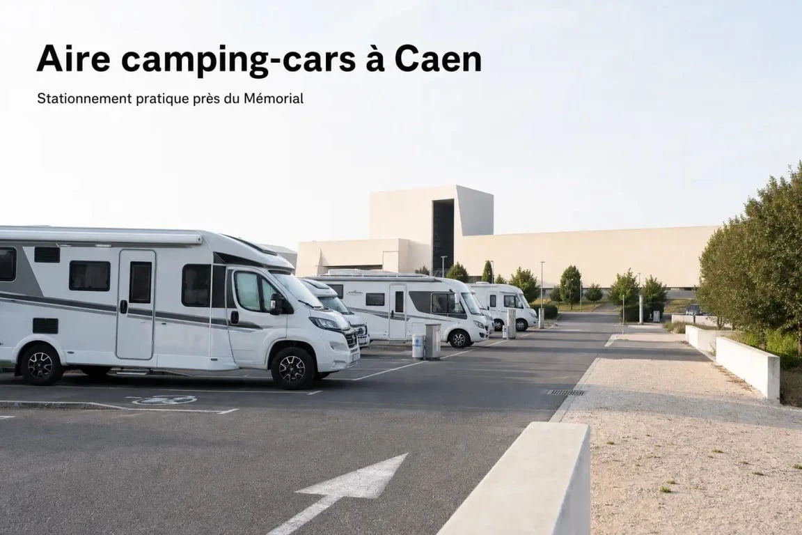 Aire de camping cars caen memorial près du Mémorial de Caen avec emplacements pour camping-cars