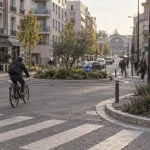 Caen demi lune : passage piéton près de la gare, rue d’Auge