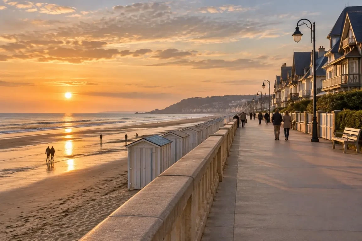 Que faire à Cabourg : promenade Marcel Proust au bord de la plage