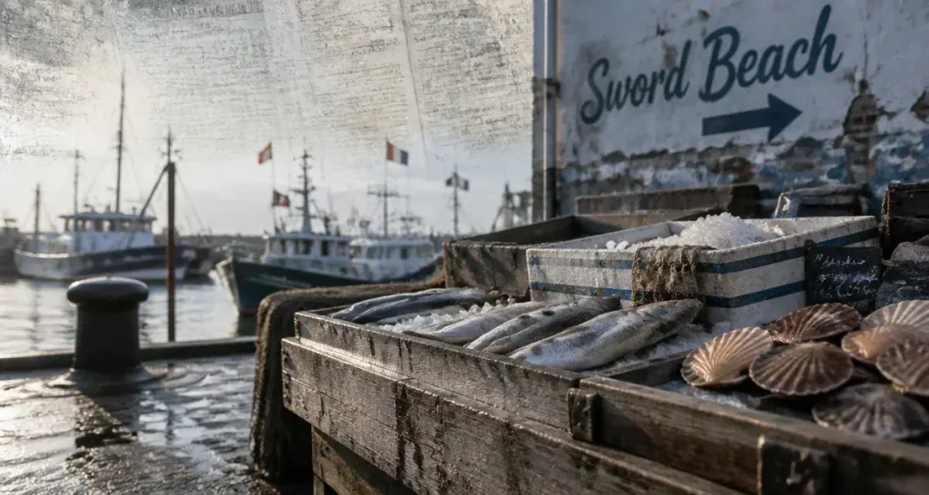 Que faire à Ouistreham : marché aux poissons près de Sword Beach