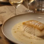Cabillaud au beurre blanc, restaurant 2 etoiles caen