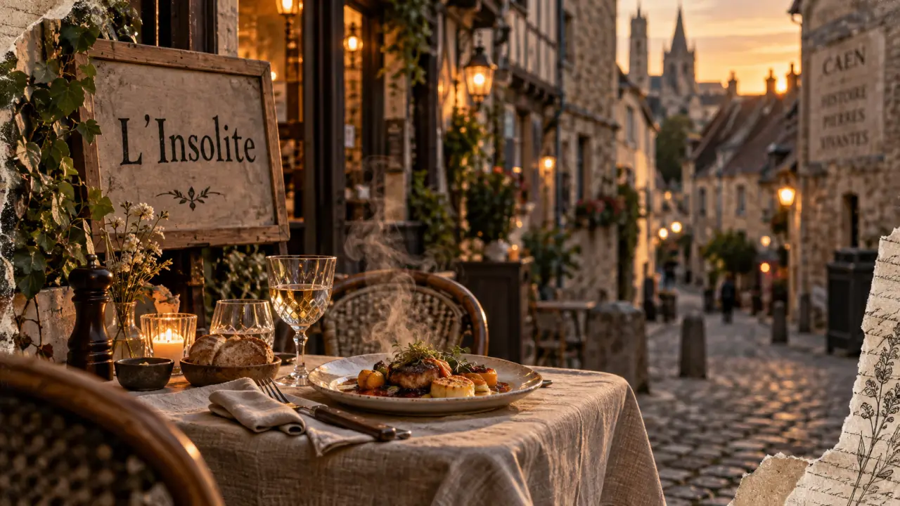Restaurant insolite Caen en terrasse, ambiance patrimoine et fantastique