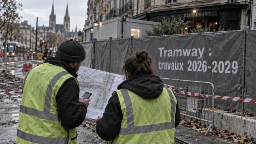 À Caen, deux ambassadeurs au contact du chantier d’extension du tramway