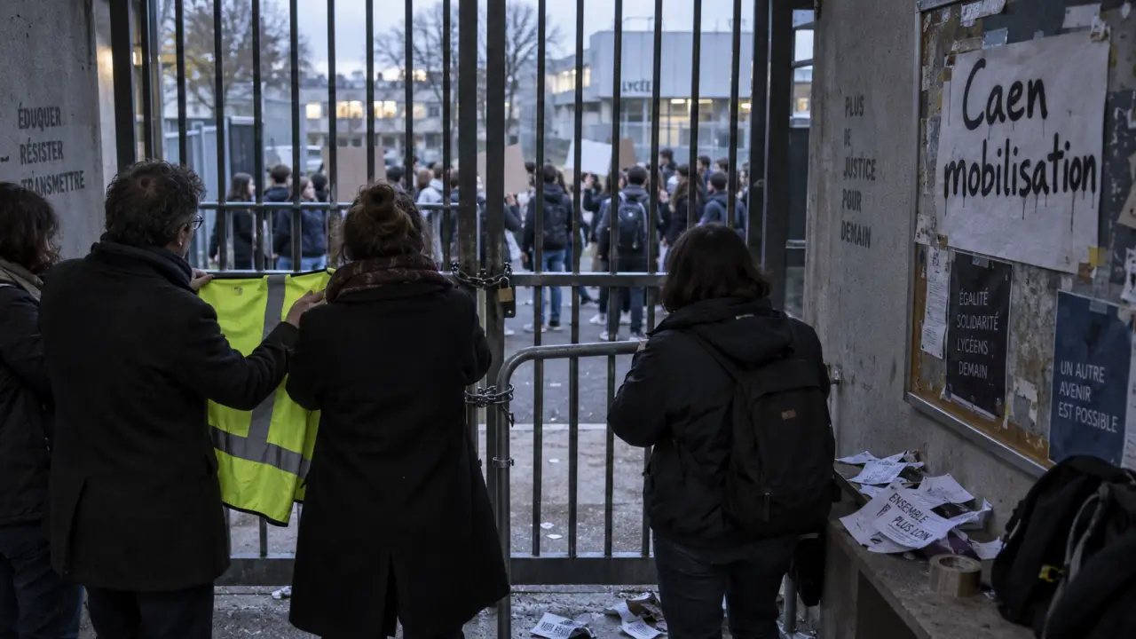 À Caen, des enseignants soutiennent les revendications des lycéens mobilisés