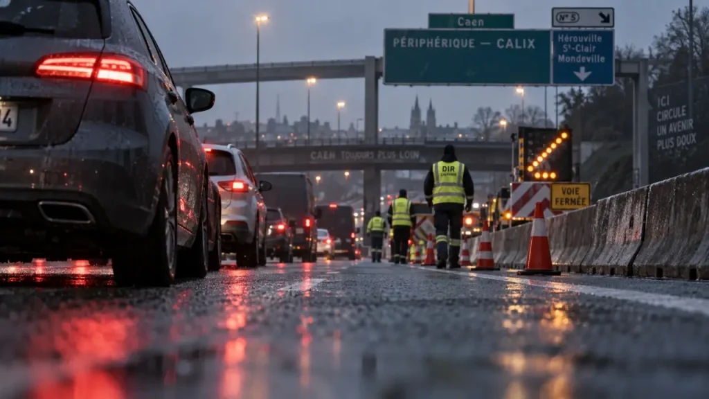 Caen : deux tiers du périphérique saturés vendredi après une panne au viaduc de Calix