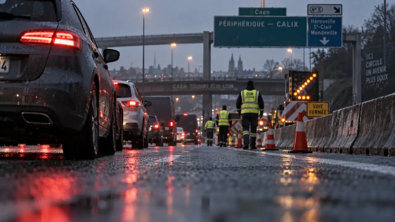 Caen : deux tiers du périphérique saturés vendredi après une panne au viaduc de Calix