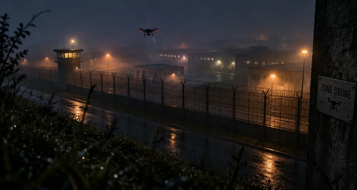 Près de Caen, un drone survole la prison d’Ifs dans la nuit