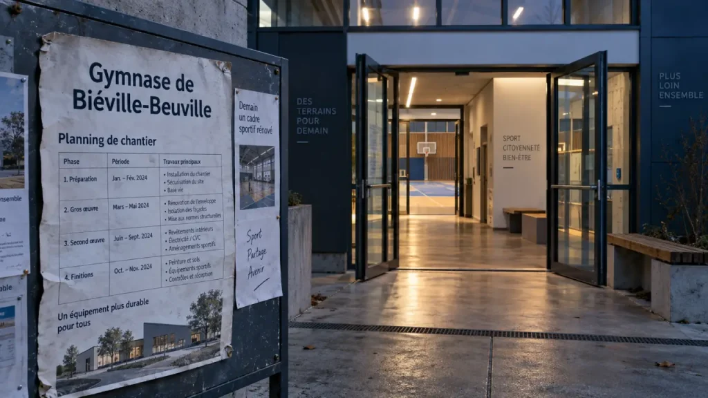 Près de Caen, le gymnase de Biéville-Beuville rénové après un an de travaux