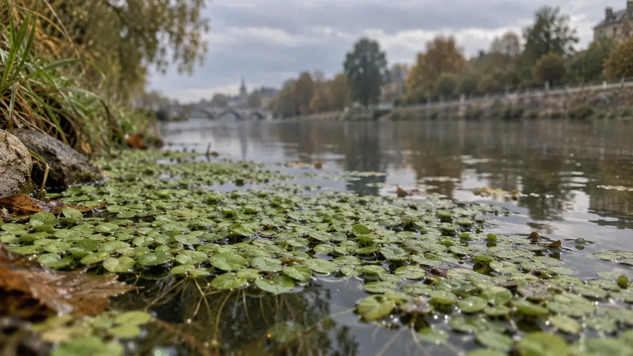 Pourquoi les lentilles d’eau recouvrent une partie de l’Orne à Caen