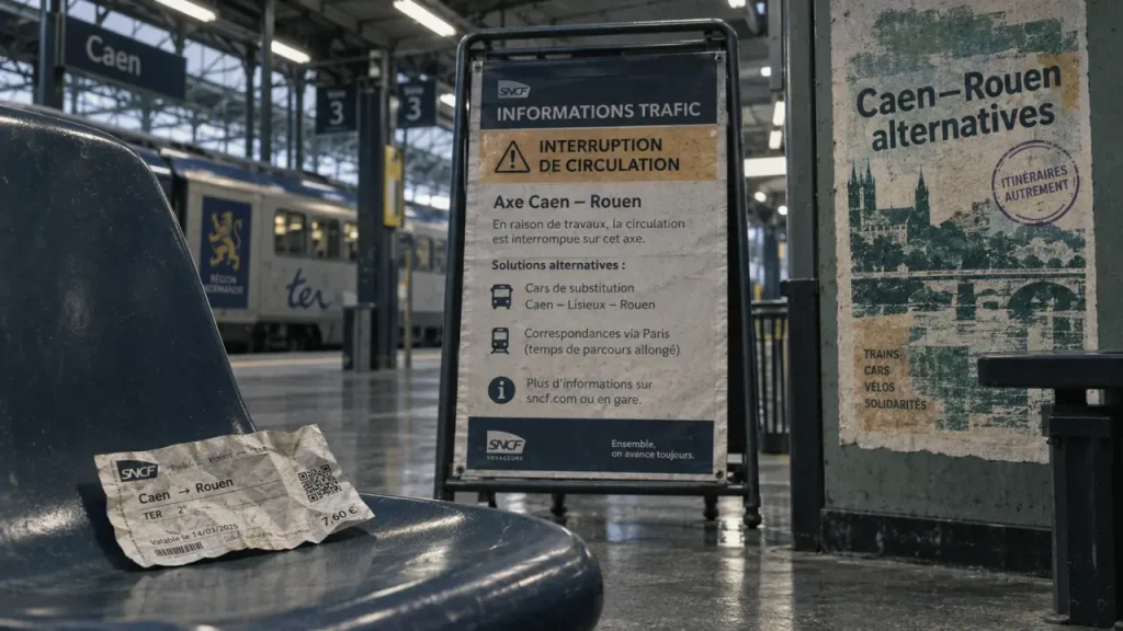 Liaison ferroviaire Caen-Rouen : les alternatives après le déraillement