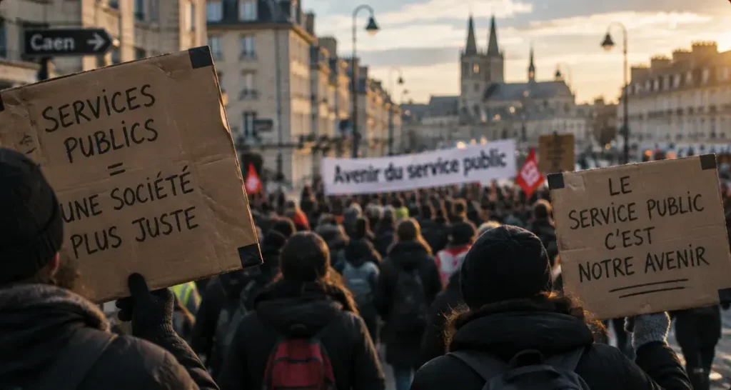 Mobilisation massive des fonctionnaires dans les rues de Caen