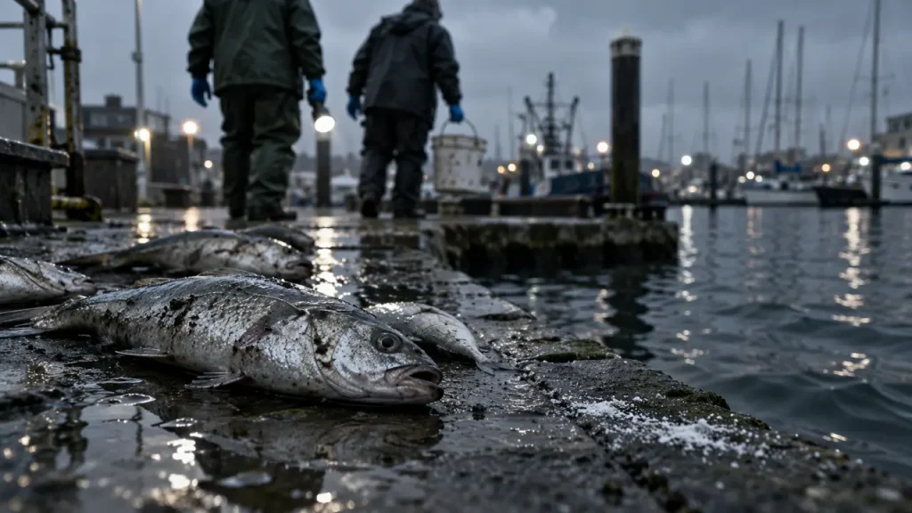 Des dizaines de poissons retrouvés morts dans le port de plaisance de Caen