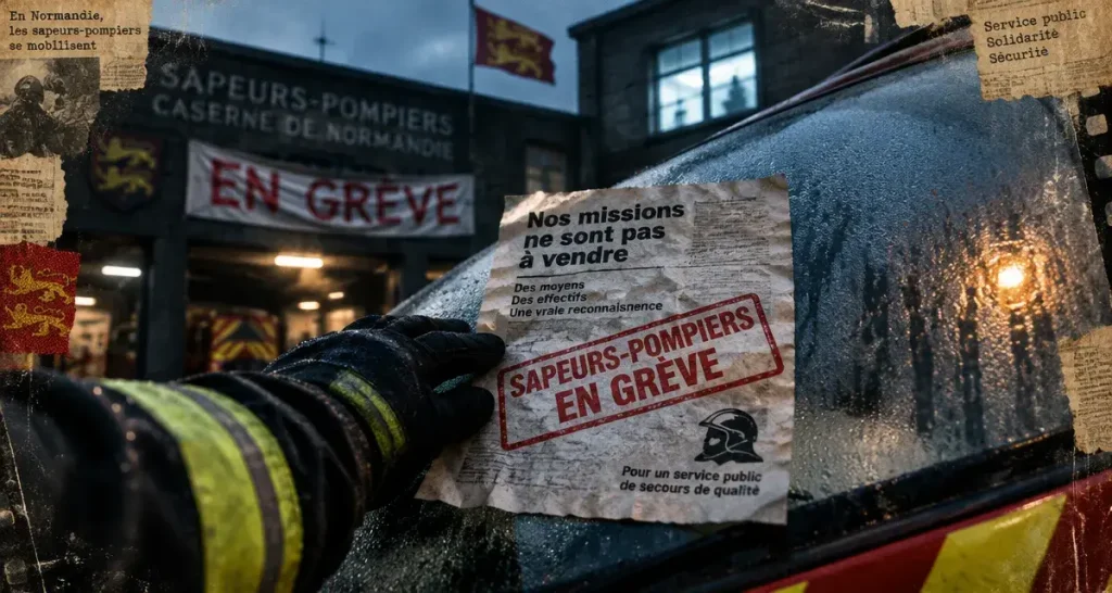 Les pompiers du Calvados en grève avant le mouvement national