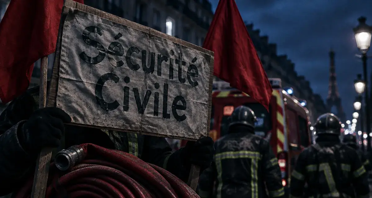 Une centaine de pompiers du Calvados manifestent à Paris ce mardi