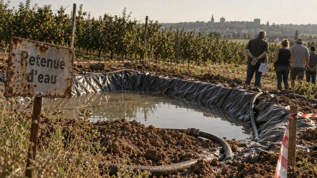 Dans le Calvados, une retenue d’eau pour des pommiers provoque la colère