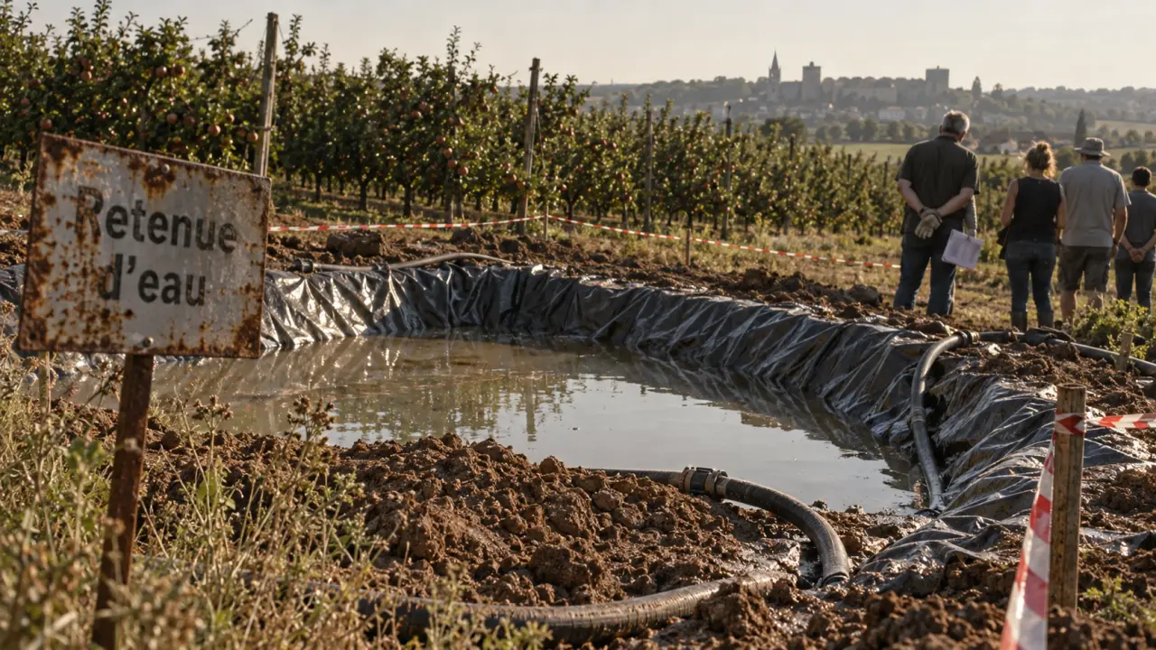 Dans le Calvados, une retenue d’eau pour des pommiers provoque la colère