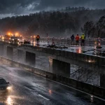 Tempête Austen : circulation restreinte sur le viaduc de Calix et fermetures à Caen