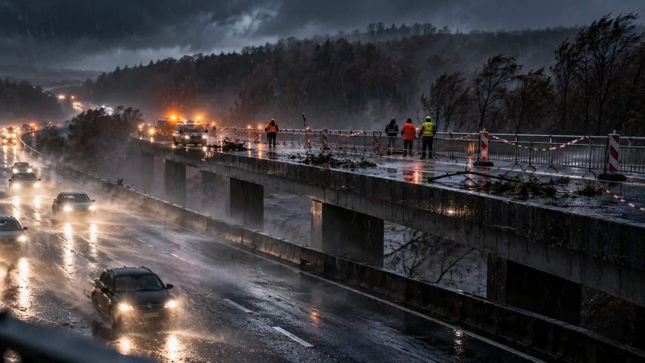 Tempête Austen : circulation restreinte sur le viaduc de Calix et fermetures à Caen