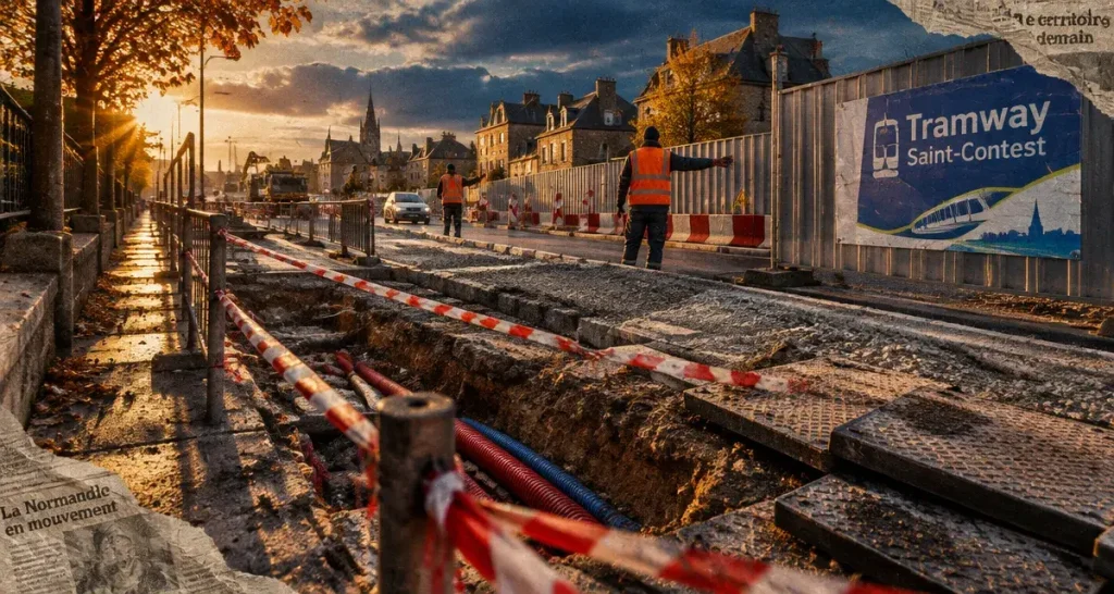 Tramway vers Saint-Contest : les travaux préparatoires ont débuté à Caen